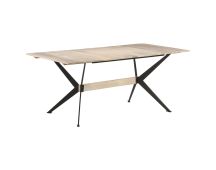 vidaXL Dining Table 180x90x76 cm Solid Mango Wood