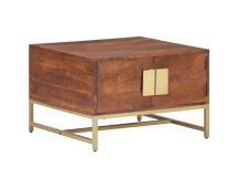 vidaXL Coffee Table Honey Brown 67x67x45 cm Solid Acacia Wood