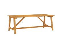 vidaXL Garden Dining Table 206x100x74 cm Solid Acacia Wood