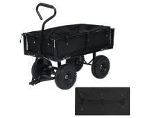 vidaXL Garden Cart Liner Black 81x41x21 cm Fabric