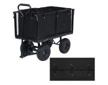vidaXL Garden Cart Liner Black 81x41x40 cm Fabric