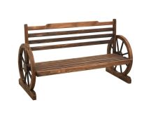 vidaXL Garden Bench 112 cm Solid Firwood