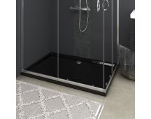 vidaXL Rectangular ABS Shower Base Tray Black 80x120 cm