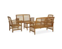 vidaXL 5 Piece Garden Lounge Set Solid Acacia Wood