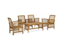 vidaXL 5 Piece Garden Lounge Set Solid Acacia Wood