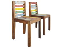 vidaXL Dining Chairs 2 pcs Solid Reclaimed Wood