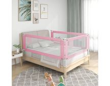 vidaXL Toddler Safety Bed Rail Pink 160x25 cm Fabric