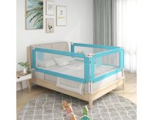 vidaXL Toddler Safety Bed Rail Blue 120x25 cm Fabric