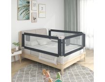 vidaXL Toddler Safety Bed Rail Dark Grey 120x25 cm Fabric