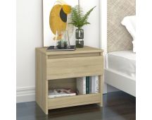 vidaXL Bedside Cabinet Sonoma Oak 40x30x39 cm Engineered Wood