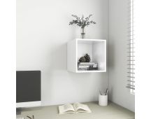 vidaXL Wall Cabinet High Gloss White 37x37x37 cm Engineered Wood