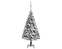 vidaXL Artificial Pre-lit Christmas Tree with Ball Set Green 120 cm