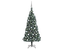 vidaXL Artificial Christmas Tree LEDs&Ball Set Green 120 cm PVC&PE