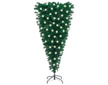 vidaXL Upside-down Artificial Pre-lit Christmas Tree Green 120 cm