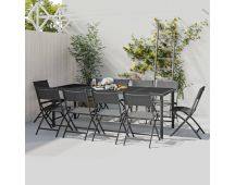 vidaXL 11 Piece Outdoor Dining Set Steel