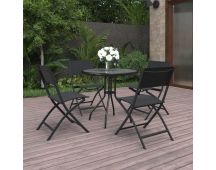 vidaXL 5 Piece Outdoor Dining Set Steel