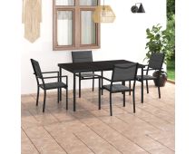 vidaXL 5 Piece Outdoor Dining Set Steel