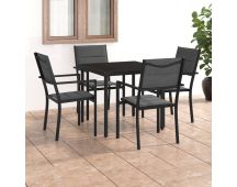 vidaXL 5 Piece Outdoor Dining Set Steel