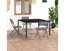 vidaXL 5 Piece Outdoor Dining Set Steel