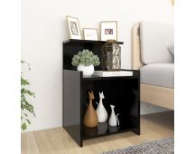 vidaXL Bed Cabinets 2 pcs Black 40x35x60 cm Engineered Wood