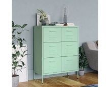 vidaXL Drawer Cabinet Mint 80x35x101.5 cm Steel