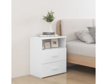 vidaXL Bed Cabinets 2 pcs White 50x32x60 cm