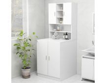 vidaXL Washing Machine Cabinet White 70.5x25.5x90 cm