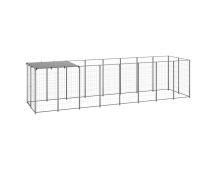 vidaXL Dog Kennel Silver 4.84 m� Steel