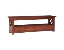 vidaXL TV Cabinet Brown 115x30x40 cm Solid Mahogany Wood