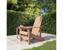 vidaXL Garden Adirondack Chair HDPE Brown