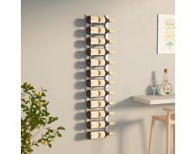 vidaXL Wall Mounted Wine Rack for 12 Bottles White Iron