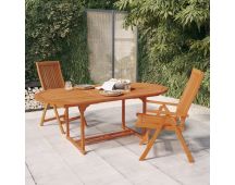 vidaXL Garden Table 200x100x75 cm Solid Wood Eucalyptus