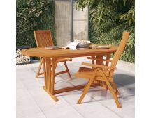 vidaXL Garden Table 200x100x75 cm Solid Wood Eucalyptus