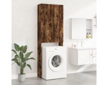vidaXL Washing Machine Cabinet Smoked Oak 64x25.5x190 cm