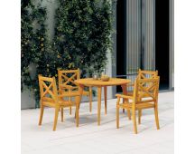 vidaXL Outdoor Dining Chairs 4 pcs Solid Wood Acacia