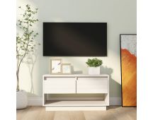 vidaXL TV Cabinet White 74x34x40 cm Solid Wood Pine