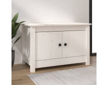 vidaXL Shoe Cabinet White 70x38x45.5 cm Solid Wood Pine