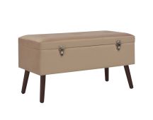 vidaXL Bench with Storage Compartment Beige 80 cm Velvet