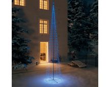 vidaXL Christmas Cone Tree Blue 732 LEDs 160x500 cm
