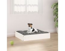 vidaXL Dog Bed White 51.5x44x9 cm Solid Wood Pine