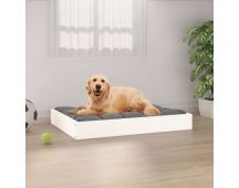 vidaXL Dog Bed White 71.5x54x9 cm Solid Wood Pine