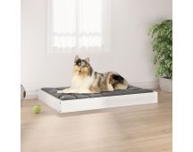 vidaXL Dog Bed White 91.5x64x9 cm Solid Wood Pine