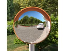 vidaXL Outdoor Convex Traffic Mirror Orange �30 cm Polycarbonate