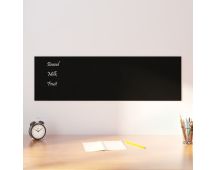 vidaXL Wall-mounted Magnetic Board Black 100x30 cm Tempered Glass