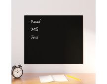 vidaXL Wall-mounted Magnetic Board Black 60x50 cm Tempered Glass