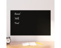 vidaXL Wall-mounted Magnetic Board Black 80x50 cm Tempered Glass
