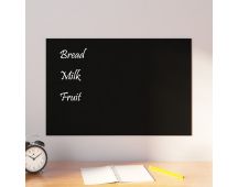 vidaXL Wall-mounted Magnetic Board Black 60x40 cm�Tempered Glass