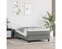 vidaXL Pocket Spring Bed Mattress Dark Grey 107x203x20 cm Super Single Fabric