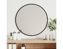 vidaXL Wall Mirror Black � 40 cm Round