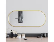 vidaXL Wall Mirror Gold 70x30 cm Oval